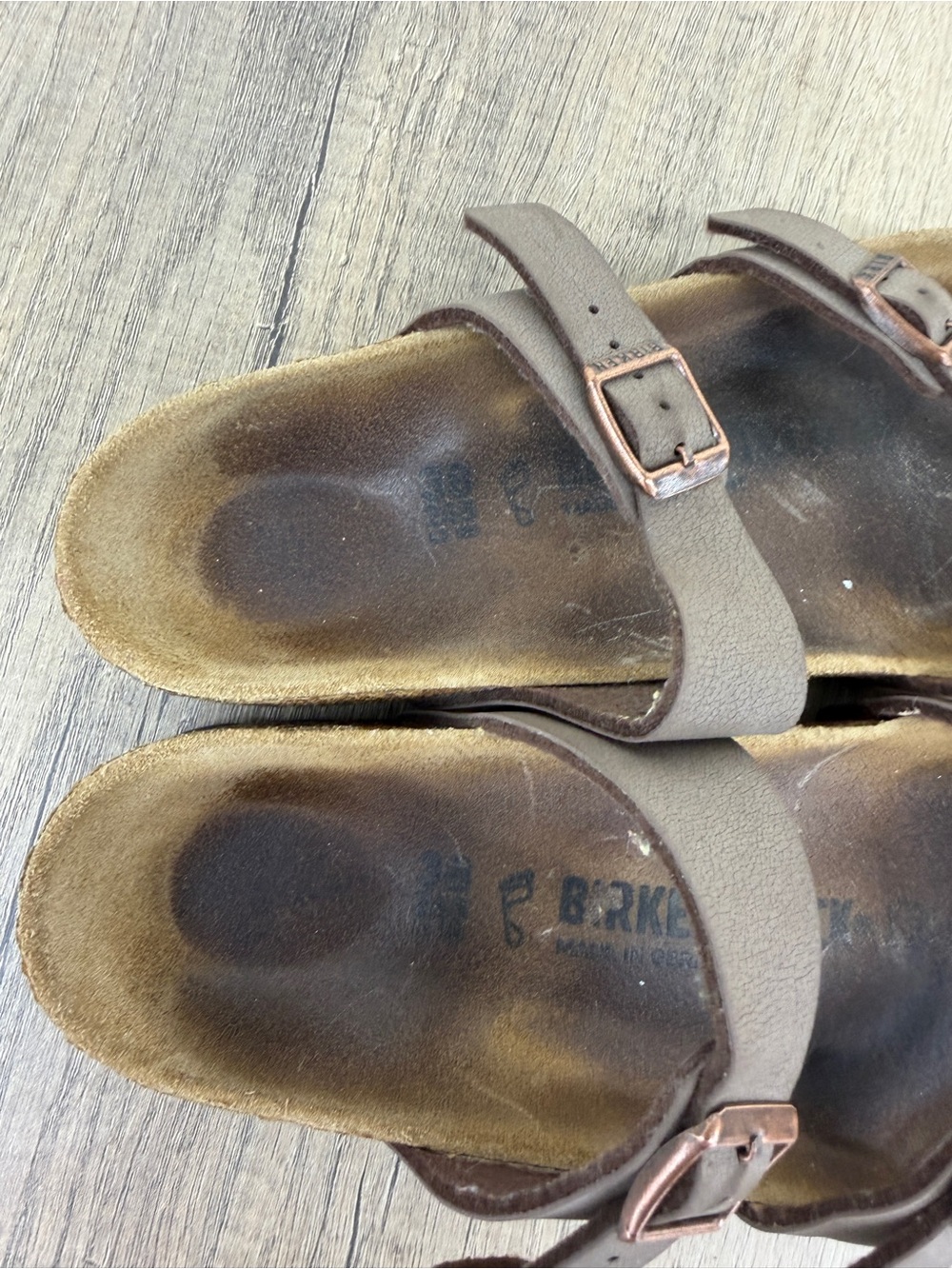 Birkenstock Brown Suede Two-Strap Sandals - Picture 6 of 8